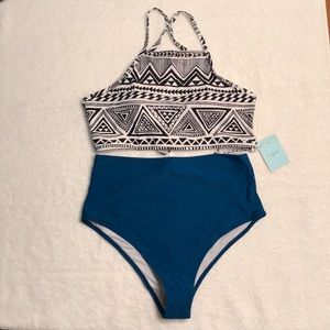 Bathing suit set-high waisted